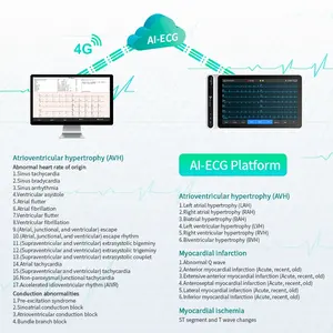 Lepu Verschillende Netwerk Oplossingen Tablet Ontwerp Kleur Touch Screen Elektrocardiograaf Draagbare Ecg Machine 12 Lood 3 Kanaals Ecg