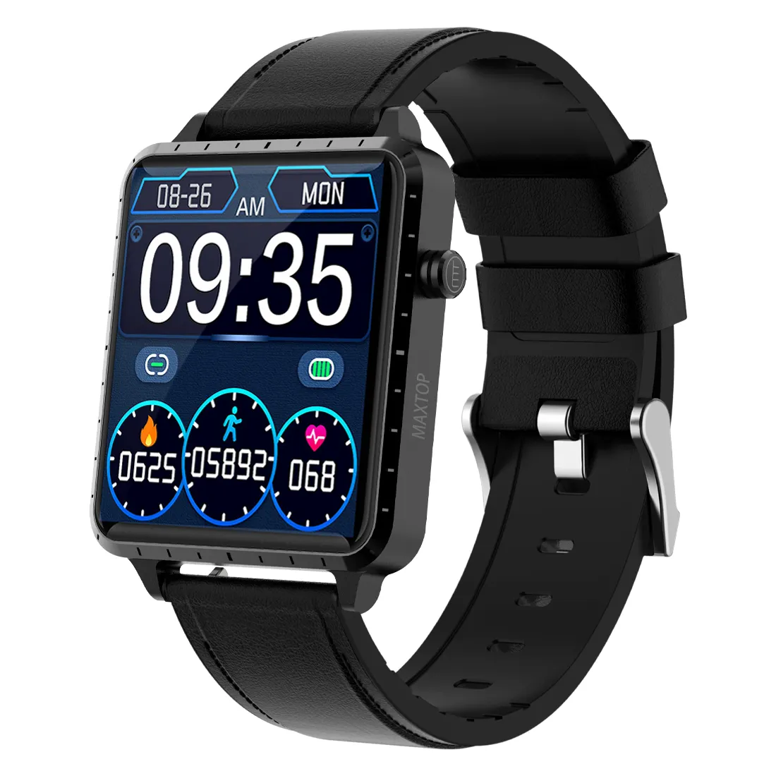 Maxtop 2022 Nieuwste Horloge Weer Bericht Smart Horloge Bloeddruk Hartslag Sleep Monitor Mens Sport Horloges Voor Android Ios