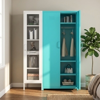 Meuble de rangement moderne en acier pour salon, vitrine de balcon avec pieds hauts
