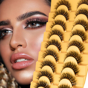 Pestañas Postizas ShuangYu Hechas a Mano con Efecto Voluminoso <span class=keywords><strong>3D</strong></span>, Reutilizables, Libres de Crueldad Animal, de Pelo Sintético, 17 mm de Largo, 0.07 mm de Grosor - Product Image 1