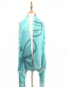 Copri mare <span class=keywords><strong>Pareo</strong></span> <span class=keywords><strong>Pareo</strong></span> spiaggia stampata floreale di alta qualità USA Hawaii 100% Rayon - Product Image 2