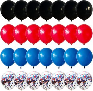 Globos Rojos, Azules y Negros de 12 Pulgadas para Decoraciones de Cumpleaños de Spider-Man, Kit de Globos de Látex de Helio Azul Rey, Rojo y Negro para Niños - Product Image 4