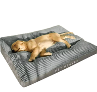 Coussin pour chien en peluche, lit pour animaux de compagnie doux et lavable avec housse amovible, lit orthopédique en mousse à mémoire de forme pour chat, coussin carré d'intérieur pour grands chiens