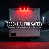 Nouvelle barre de feux de positionnement LED rouge homologuée DOT, étanche IP67, 9 LED pour camion, camping-car, caravane