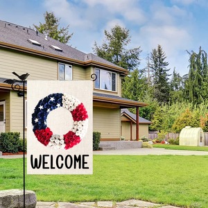 Drapeau de jardin pour le 4 juillet 12x18 Drapeaux américains double face pour le jour de l'indépendance pour les vacances à la ferme à l'extérieur - Product Image 3