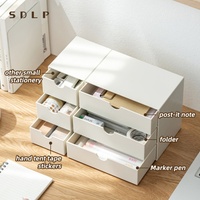 OEM/ODM Armoire de rangement en plastique avec tiroirs Boîte de rangement de bureau à trois niveaux Organisateur de rangement portable