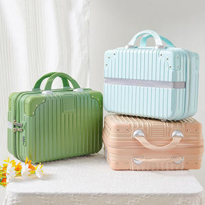 Valise portable légère de 14 pouces, élégante, avec serrure à code, fermeture éclair, petite valise de cabine pour le rangement des cosmétiques - Product Image 6