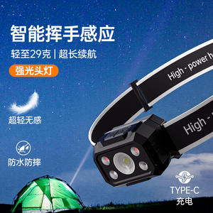 Linterna frontal recargable de alta potencia T-15, luz blanca LED de 600mah para acampar, pescar, trabajo de emergencia - Product Image 3