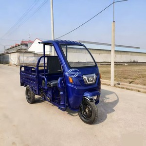 รถสามล้อไฟฟ้ารุ่นใหม่ 48V 72V สำหรับขนส่งสินค้า  แบบมีหลังคา - Product Image 1