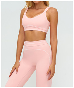 Nuovo <span class=keywords><strong>Reggiseno</strong></span> Sportivo da Donna con Contrasto di Colore, Senza Schienale, <span class=keywords><strong>Push</strong></span>-<span class=keywords><strong>up</strong></span>, con Spalline, per Allenamento e Yoga - Product Image 6