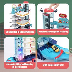 Samtoycn <span class=keywords><strong>Garage</strong></span> de stationnement électrique multi-niveaux à assembler soi-même, jouet en plastique à fente à l'échelle 1:64 pour enfants de 5 à 14 ans et plus - Product Image 2