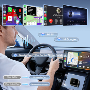 Adaptador Inalámbrico CarPlay 2 en 1 Inteligente <span class=keywords><strong>MINI</strong></span> con Bluetooth de Fuallwin OEM, WiFi de Doble Banda, Compatible con Apple, Android Auto y <span class=keywords><strong>iPhone</strong></span> - Product Image 6