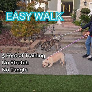 สายจูงสุนัขไนลอนถักแข็งแรงทนทานพร้อมเชือกห่วงป้องกันการสำลักควบคุมง่ายปรับได้ - Product Image 5