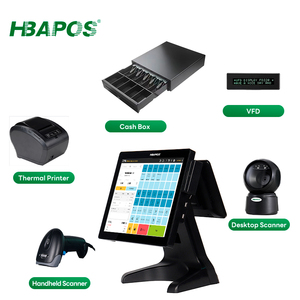 I3 i5 i7 POS thiết bị đầu cuối 15 + 9.7 inch cảm ứng máy POS tất cả trong một tiền mặt thanh toán đôi màn hình - Product Image 6