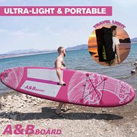 Vente en gros de planche de surf SUP gonflable de 10 pi 6 po de couleur rose planche à pagaie ISUP avec siège de kayak