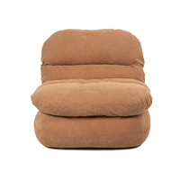 Fauteuil de salon moderne en velours capitonné, pliable, compressé sous vide, doux, en éponge, pour chambre à coucher - Grande Vente