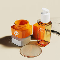 Juego de Envases de Plástico PETG de Color Personalizado para Lociones Corporales, Botella y Tarro de Cosméticos para el Cuidado de la Piel