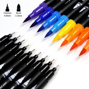 Custom Logo Refillable Alcohol Kids Toy Dual <b>Brush</b> Watercolor <b>Pen</b> Art Markers for Painting Drawing - Product Image 3