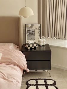 Table de chevet WISEMAX de style nordique pour salon, en forme de cube, en panneaux de particules, en contreplaqué blanc, avec rangement, 4 pieds en métal, <span class=keywords><strong>support</strong></span> <span class=keywords><strong>mural</strong></span> pour télévision - Product Image 6