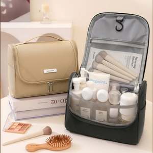 New Design Hanging Hook Toiletry <b>Bag</b> Portable Travel Storage <b>Makeup</b> Organizer Waterproof <b>Large</b> Capacity Cosmetic <b>Bag</b> - Product Image 1