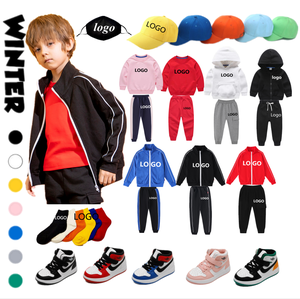 Tùy Chỉnh LOGO Bán Buôn Kids Chạy Bộ Phù Hợp Với Casual Sport Kids Quần Áo Set Tracksuit Sweatsuit Trang Phục Cậu Bé Và Cô Gái Hoodies Set - Product Image 1