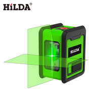 Machine de niveau Lazer faisceau vert 360 outil 2 lignes niveaux laser rotatifs étanchéité à chaud opération facile 2 lignes