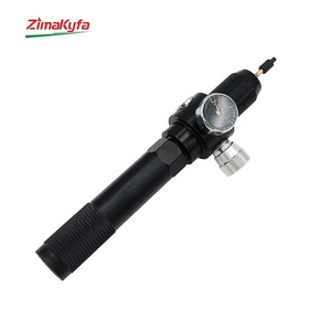 อะแดปเตอร์เติมก๊าซ CO2 อลูมิเนียมอัลลอยด์แบบกำหนดเองสำหรับขายส่ง ขนาด 12 กรัม พร้อมตัวควบคุมแรงดัน 0-200 PSI สำหรับเครื่องมือและอุปกรณ์ลม - Product Image 1