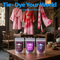 TIMESRUI Poudre de tie-dye réactive haute résistance aux couleurs pour tissu en coton Couleurs écologiques et vibrantes Idéal pour les kits de tie-dye de bricolage