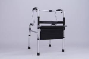 Adjustable Height Foldable Aluminum <strong>Walking</strong> <strong>Frame</strong> With Black Oxford Cloth <strong>Seat</strong> Mobility Walker Elderly Disabled Rehabilitation - Product Image 5