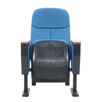 Utilisation commerciale de sièges de théâtre auditorium rétractable rembourré en tissu personnalisé de style moderne canapé pieds en acier hauteur réglable