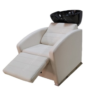 Kisen Fauteuil de lavage moderne pour salon de coiffure avec bac à shampoing et fonction massage, Mobilier de salon, Unité de lavage de cheveux avec lavabo - Product Image 1