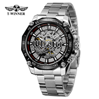 Montre automatique mécanique de luxe pour homme Winner Brand Factory, style punk, grande taille 44 mm, OEM, Street Hollow Spot