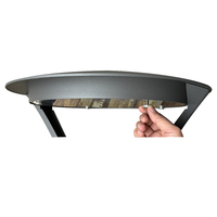 Lumière de jardin LED Austar Twixx Series IP66 IK10, construction en aluminium, finition noire, angle de faisceau de 150°, garantie de 5 ans