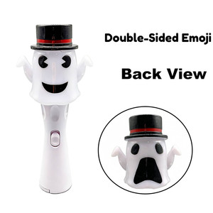 Baguette lumineuse LED fantôme d'Halloween personnalisable avec logo, en gros, à piles, rotative, pour enfants, pour la fête d'Halloween ou le jeu de la friandise ou du fardeau - Product Image 3