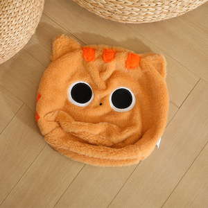 Cuscino Gatto Nero Cartone Animato, Peluche Semilavorato, Giocattolo di Peluche Gattino, Imbottitura in Cotone PP, Altezza Regolabile 11-30cm per Neonati - Product Image 3