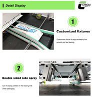 CHICAI Nouvelle Imprimante Jet d'Encre Portable Double Tête Automatique Numérique CMYK à Encre Pigmentée Impression sur Trois Faces en un Seul Passage pour Barquettes à Œufs et Boîtes à Déjeuner en Pulpe