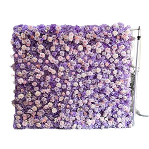 Supporto per Fiori Rosa <span class=keywords><strong>Viola</strong></span> di Qualità Superiore, Pannello Artigianale in Seta per Sfondo Matrimoniale, Decorazione Floreale Artificiale - Product Image 5