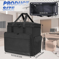 Double-Layer Desktop PC Tower Carrying Case Travel Storage Bag for Computer Chassis Large Carry Bag for Keyboard Mouse Cables