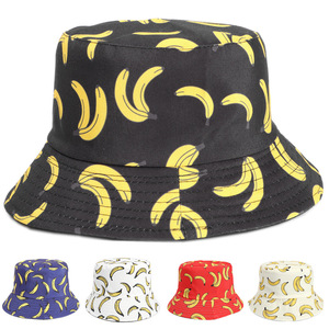 Sombrero tipo pescador con estampado de plátano, unisex, estilo casual de verano, sombrero de popelina para adultos - Product Image 4