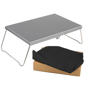 Table pliante en aluminium rectangulaire, portable, mini table d'extérieur avec sac de transport, design pliable léger pour pique-nique - Product Image 1