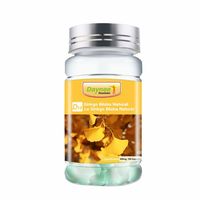 Extrait de Ginkgo Biloba Vert Haute Puissance en Capsules Molles Menthe 500mg 25% Flavonoïdes Soutient la Mémoire et la Circulation Sanguine 100