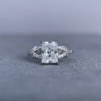 Bague en argent sterling 925 de la marque MuShan, sertie de moissanite VVS, plaquée or 18 carats, bijoux brevetés MST, idéale pour une petite amie