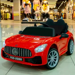 热销儿童电动车四轮遥控婴儿玩具车可坐成人双人儿童汽车电池塑料