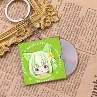 Porte-clefs CD en acrylique personnalisé Mini porte-clefs NFC Boîte porte-clefs en acrylique personnalisé avec photo imprimée Charm CD en acrylique Puce NFC