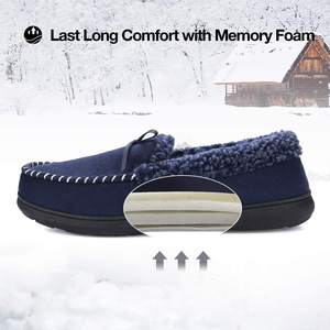 2024 nuovo Design da <span class=keywords><strong>uomo</strong></span> Memory Foam <span class=keywords><strong>pantofole</strong></span> da interno mocassino casa <span class=keywords><strong>pantofole</strong></span> da interno esterno calde <span class=keywords><strong>pantofole</strong></span> invernali - Product Image 4
