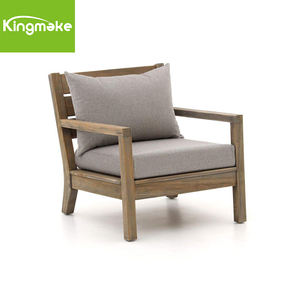 モダンホテル木製屋外ソファセット全天候型屋外家具クッション付き高品質チークソファ - Product Image 4