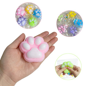 ของเล่นบีบมือรูปอุ้งเท้าแมว JO Rainbow Chubby Paw Squishy Mochi ช่วยคลายเครียด ขนาด 7 ซม. สำหรับเด็กอายุ 5-7 ปี เนื้อเหนียว ยืดหยุ่นได้ - Product Image 2