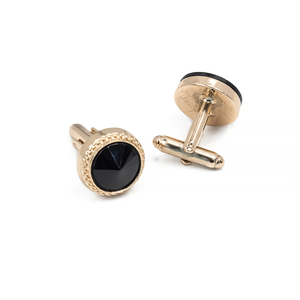 Luxury Custom Logo Men's Suit <strong>Shirt</strong> with Black Silver <strong>Studs</strong> and Gemstones Cufflinks Wholesale Custom Button for Weddings Gifts - Product Image 4