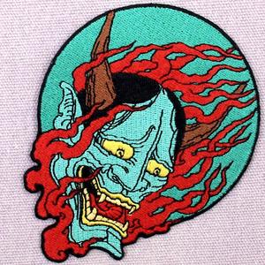 Toppe Ricamate 3D Hannya <span class=keywords><strong>Oni</strong></span> Samurai con Motivo Creativo Anime Giapponese per Cappelli e Abbigliamento, Personalizzabili, Termoadesive e da Cucire - Product Image 5
