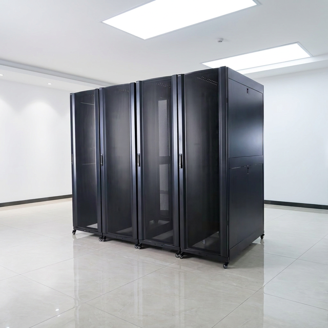 19 Inch Lockable Data Cabinet 18-48U, Heavy Duty Server Rack Enclosure for Network, AV & IT Equipment